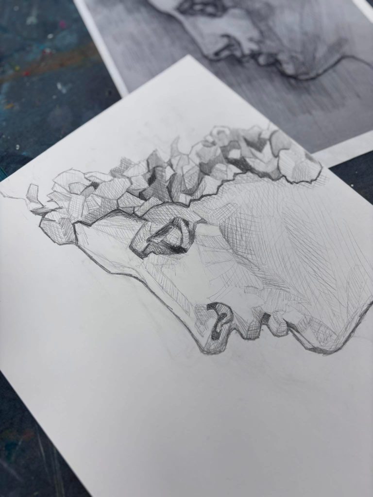 Children painting during an art class at Vivo Art Studio in Palm Coast, Florida.