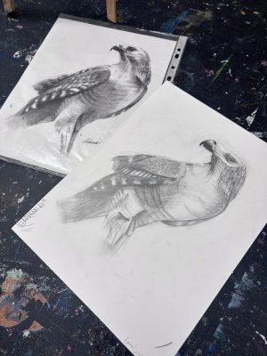 Children painting and drawing during an art class at Vivo Art Studio in Palm Coast, Florida.