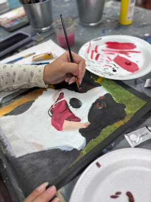 Children painting and drawing during an art class at Vivo Art Studio in Palm Coast, Florida.