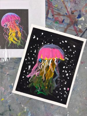 Children painting and drawing during an art class at Vivo Art Studio in Palm Coast, Florida.